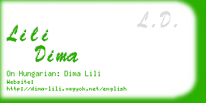 lili dima business card